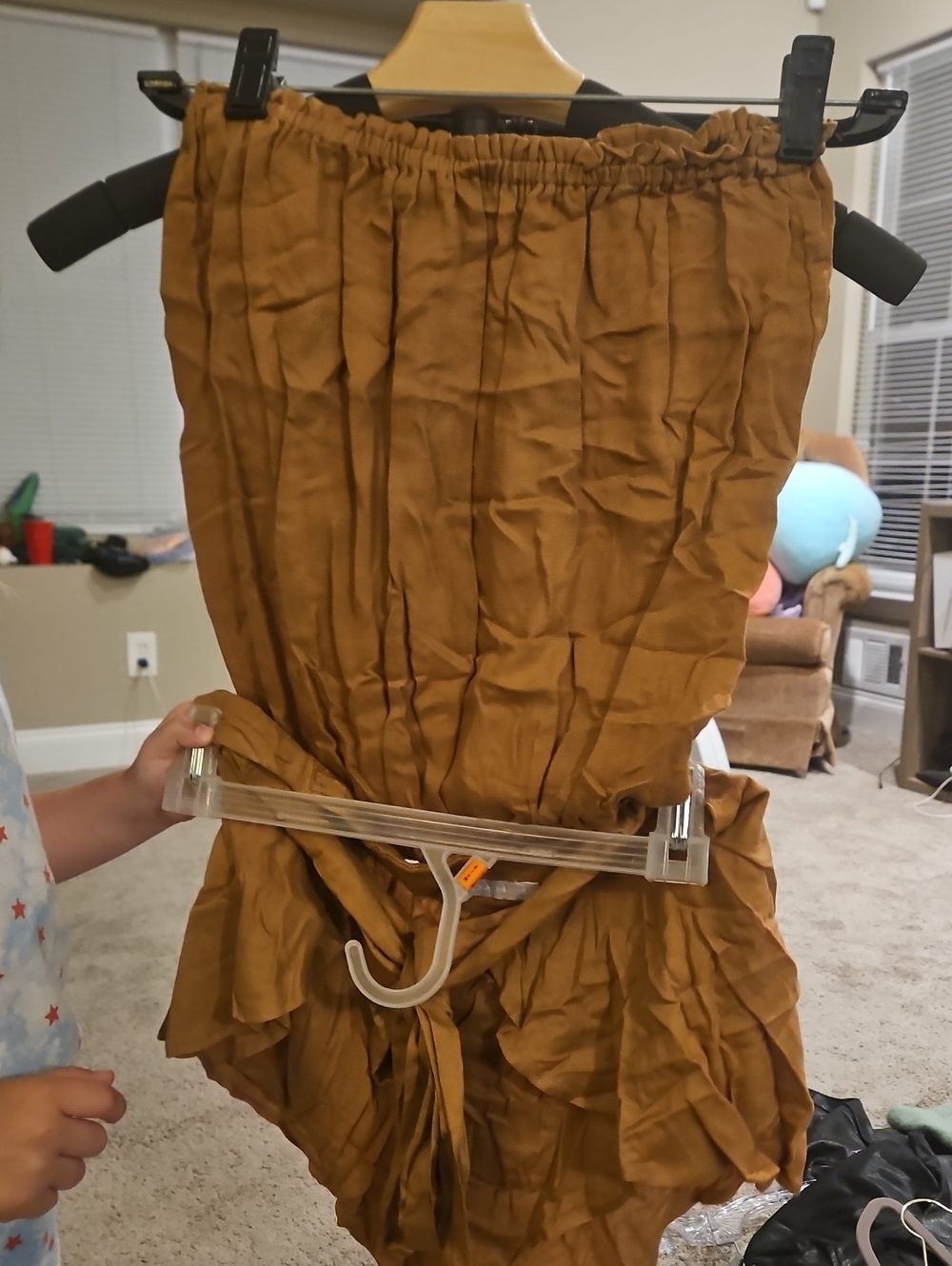 Women's Rust Brown Ruffled Skirt - Casual Summer Style